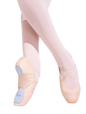 Leather Juliet Ballet Shoe - Salmon Pink (Adult)
