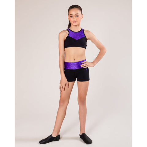 Kylie Short - Shattered Glass (Child) bottoms Energetiks Party Purple X-Small 