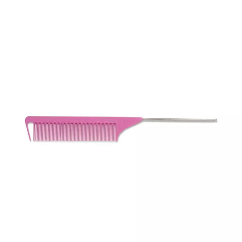 KySienn 22cm Tail Comb hair accessories Pink with silver tail